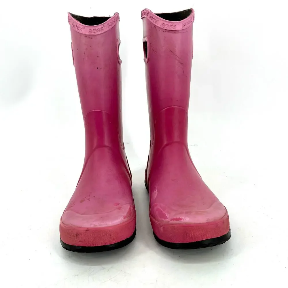 Bogs Youth 4 Tall Pink‎ Pull on Waterproof Rain Winter Boots